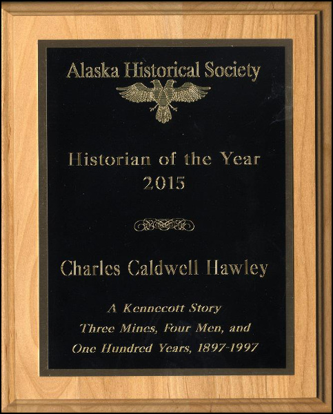 Hawley plaque from Alaska Historical Society
