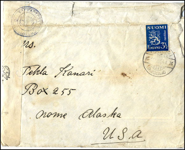 letter from Finland to Tekla's brother
