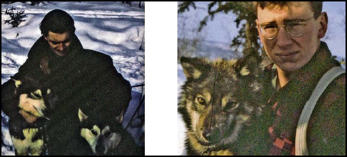 smith with dog team circa 1940